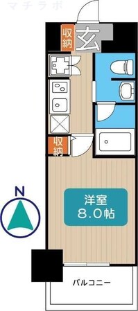 高岳駅 徒歩1分 5階の物件間取画像